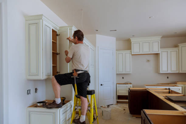 Kitchen island installation in Galesville by JMT Kitchen Cabinet